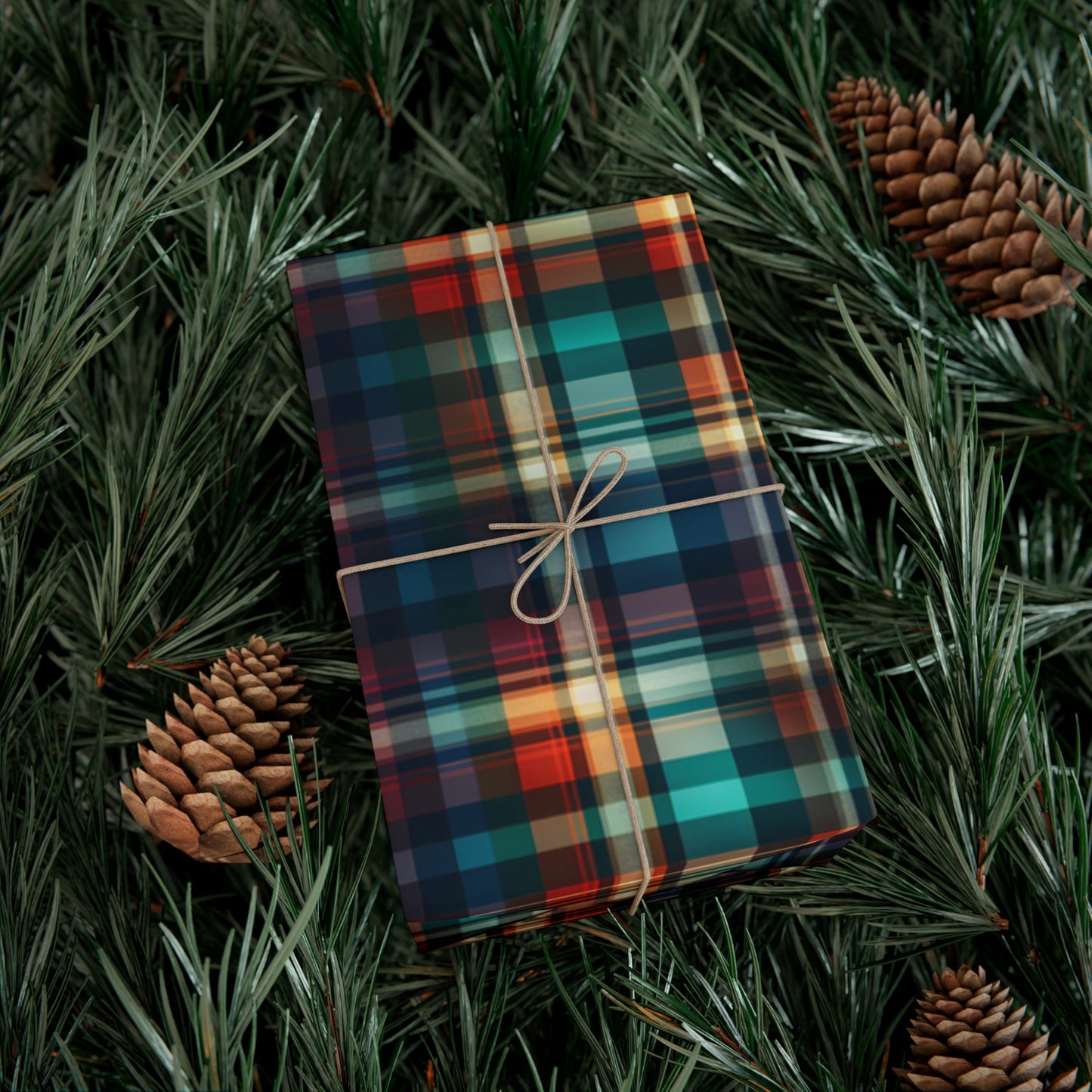 Modern Dark Scottish Tartan Plaid Gift Wrap - Artistic Design Wrapping Paper