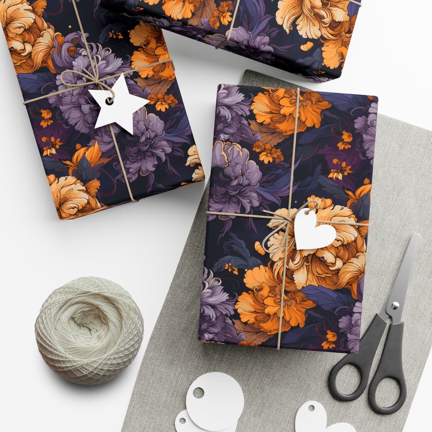 Elegant Baroque Gift Wrapping Paper - Premium Art Paper for Luxury Gift Presentation