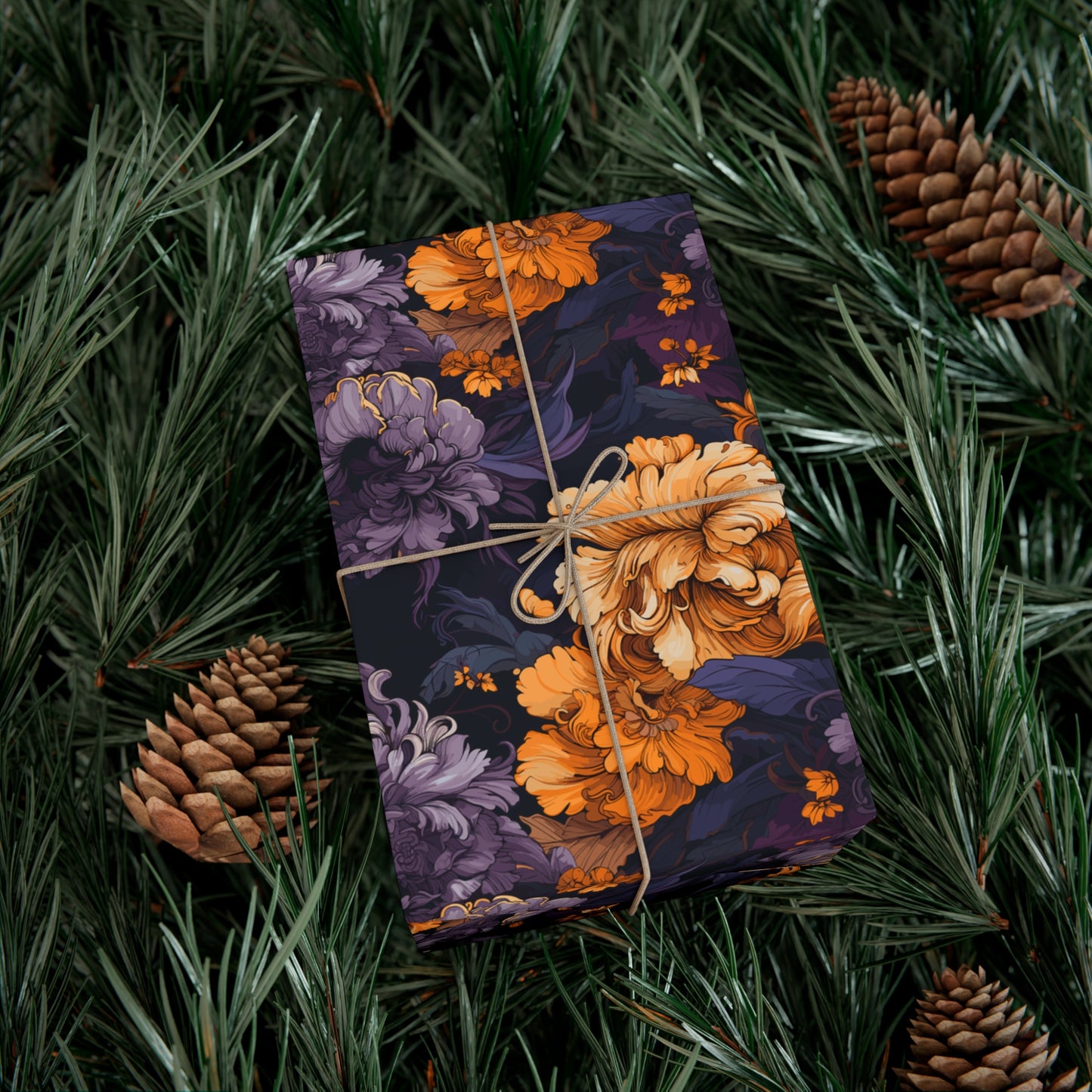 Elegant Baroque Gift Wrapping Paper - Premium Art Paper for Luxury Gift Presentation