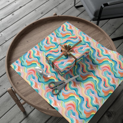 Eco-Friendly Rainbow Daydream Wrapping Paper | Abstract Modern Design