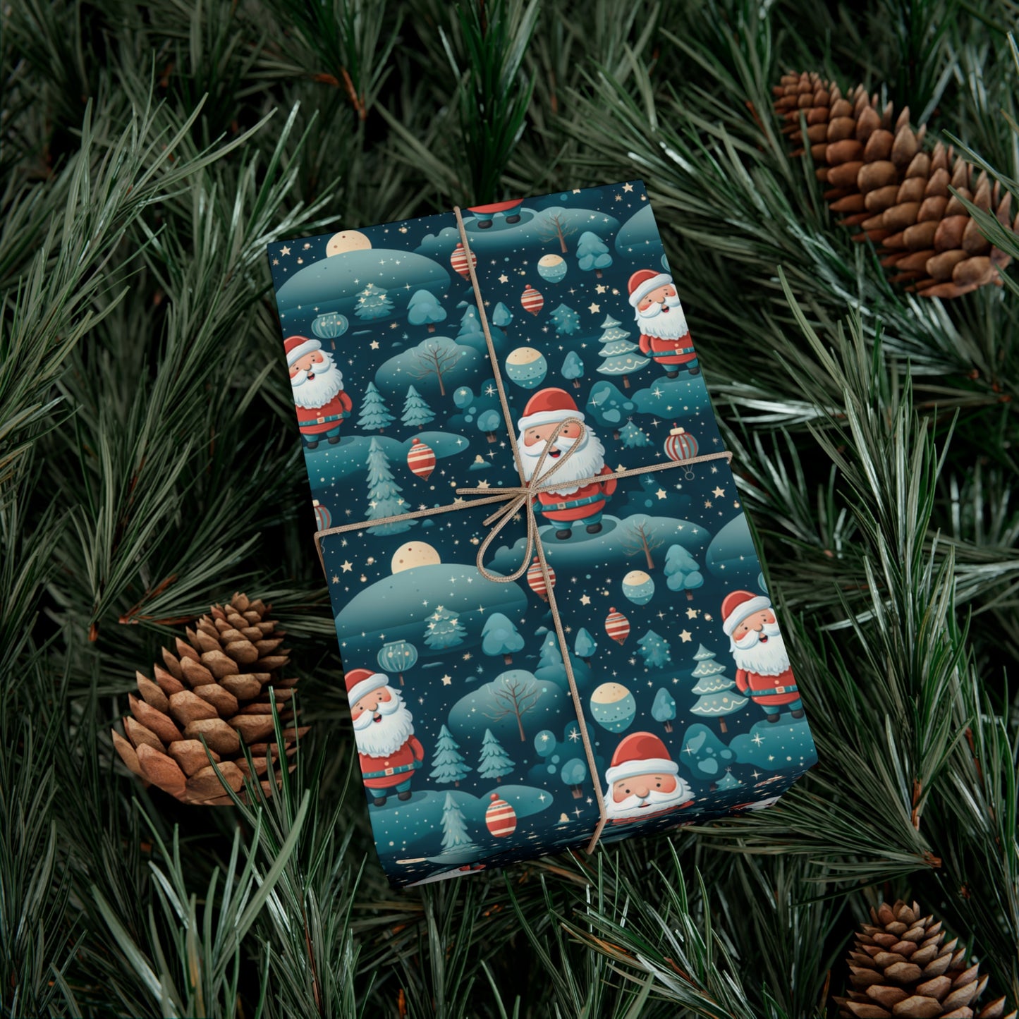 Jolly Santas - Eco-Friendly Christmas Gift Wrapping Paper