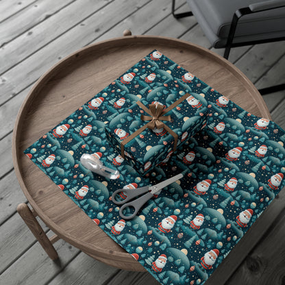 Jolly Santas - Eco-Friendly Christmas Gift Wrapping Paper