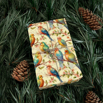 Valentine's Lovebirds Wrapping Paper | Printed in the USA | Recycled Material