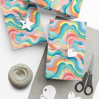 Eco-Friendly Rainbow Daydream Wrapping Paper | Abstract Modern Design