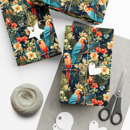 Tropical Macaw Parrot Escape - Eco-Friendly Gift Wrapping Paper