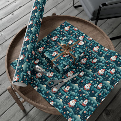 Jolly Santas - Eco-Friendly Christmas Gift Wrapping Paper