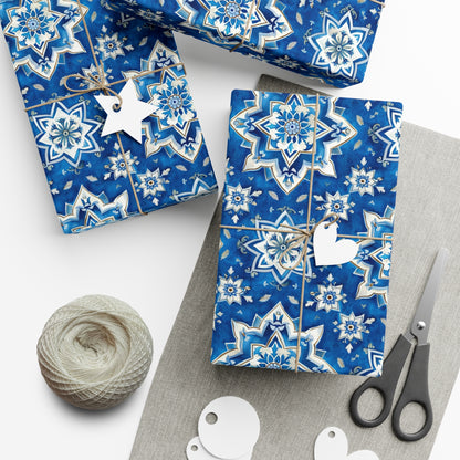 Dutch Blue Delftware-Inspired Wrapping Paper | Recycled & Made in USA Gift Wrap