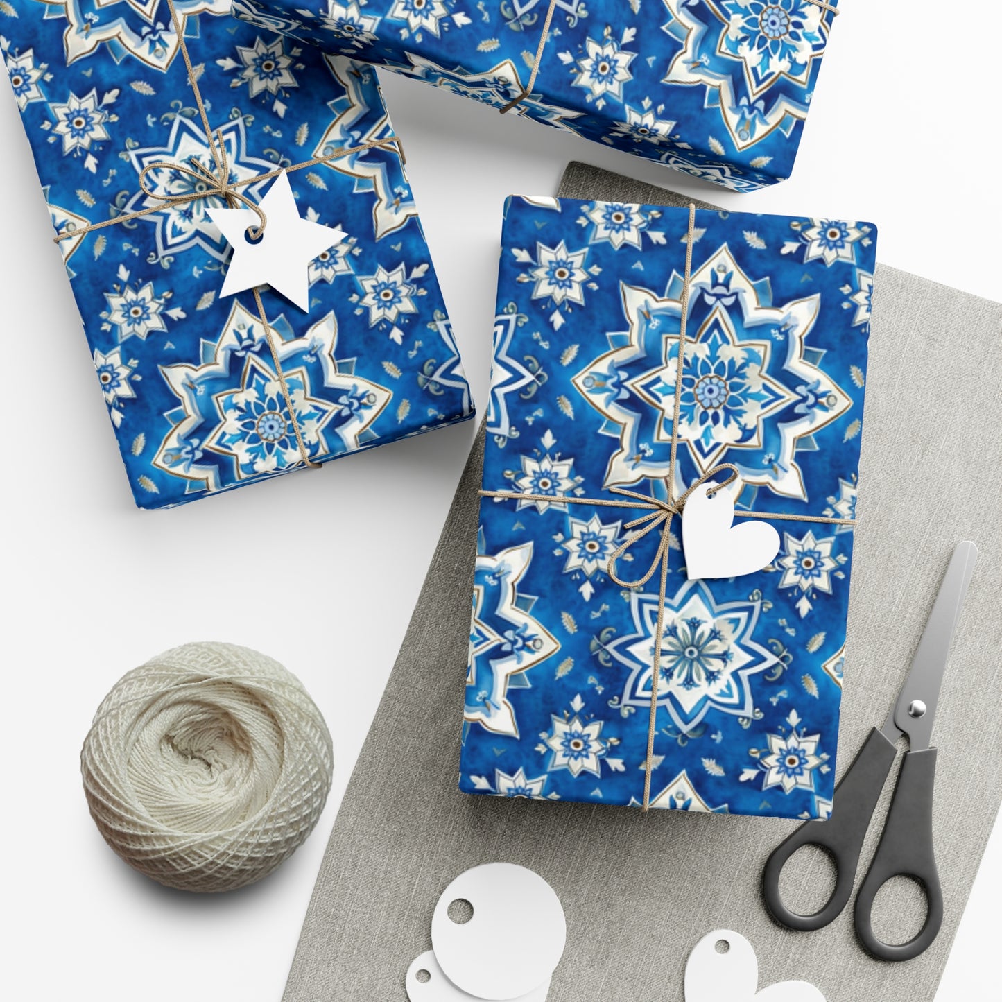 Dutch Blue Delftware-Inspired Wrapping Paper | Recycled & Made in USA Gift Wrap