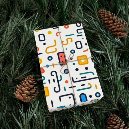 Keith Haring Inspired "NY Doodles" Wrapping Paper - Modern Abstract Recycled Gift Wrap