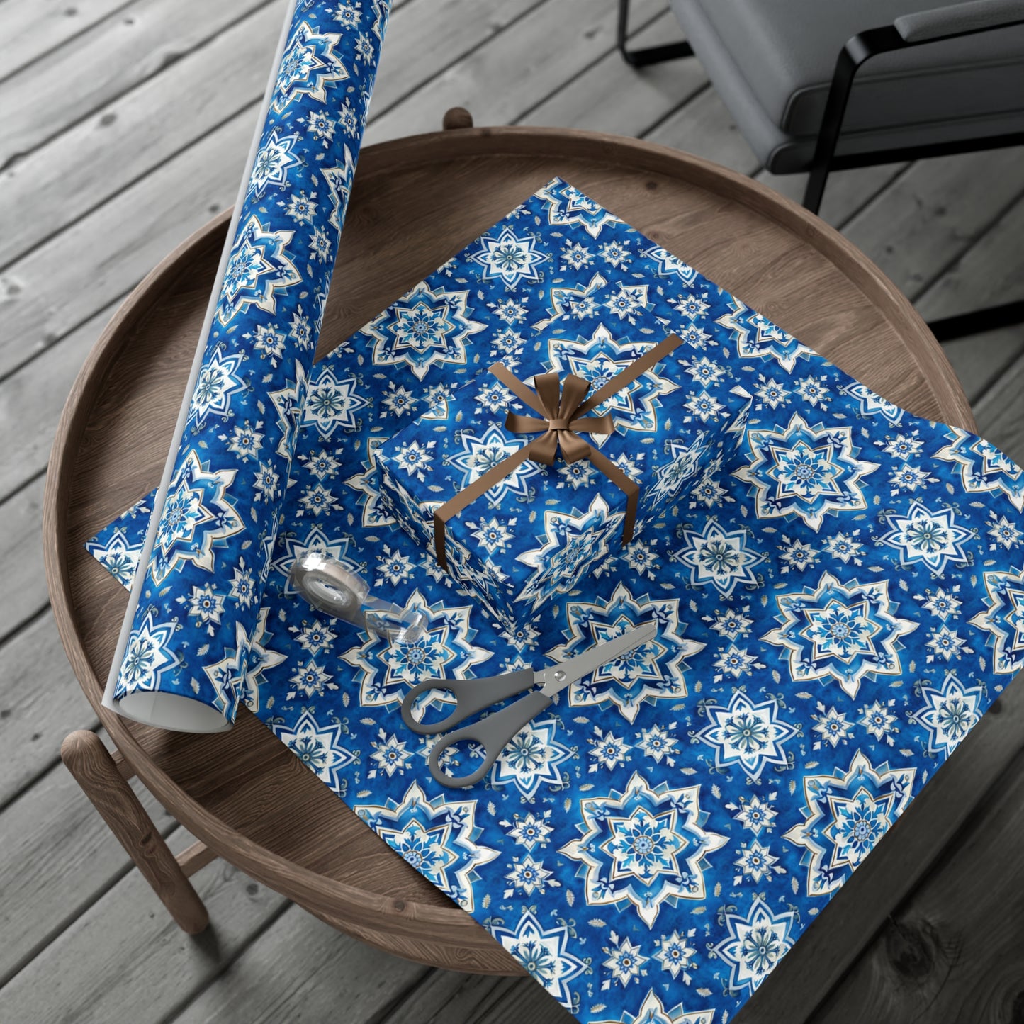 Dutch Blue Delftware-Inspired Wrapping Paper | Recycled & Made in USA Gift Wrap