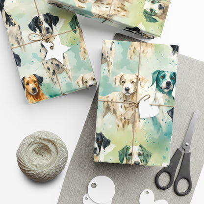 Elegant Dalmatian Watercolor Wrapping Paper - Beautiful Dog-Themed Recycled Gift Wrap