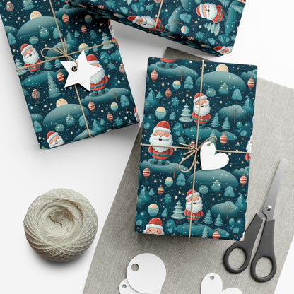 Jolly Santas - Eco-Friendly Christmas Gift Wrapping Paper