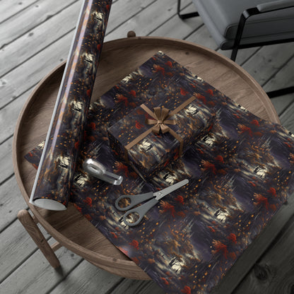 Gothic Mansion Wrapping Paper - Eco-Friendly & Premium - Dark Academia Aesthetic