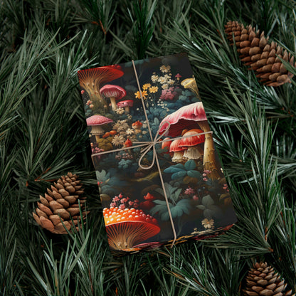 Secret Amanita Mushroom Garden Wrapping Paper - Magical, Colorful Gift Wrap