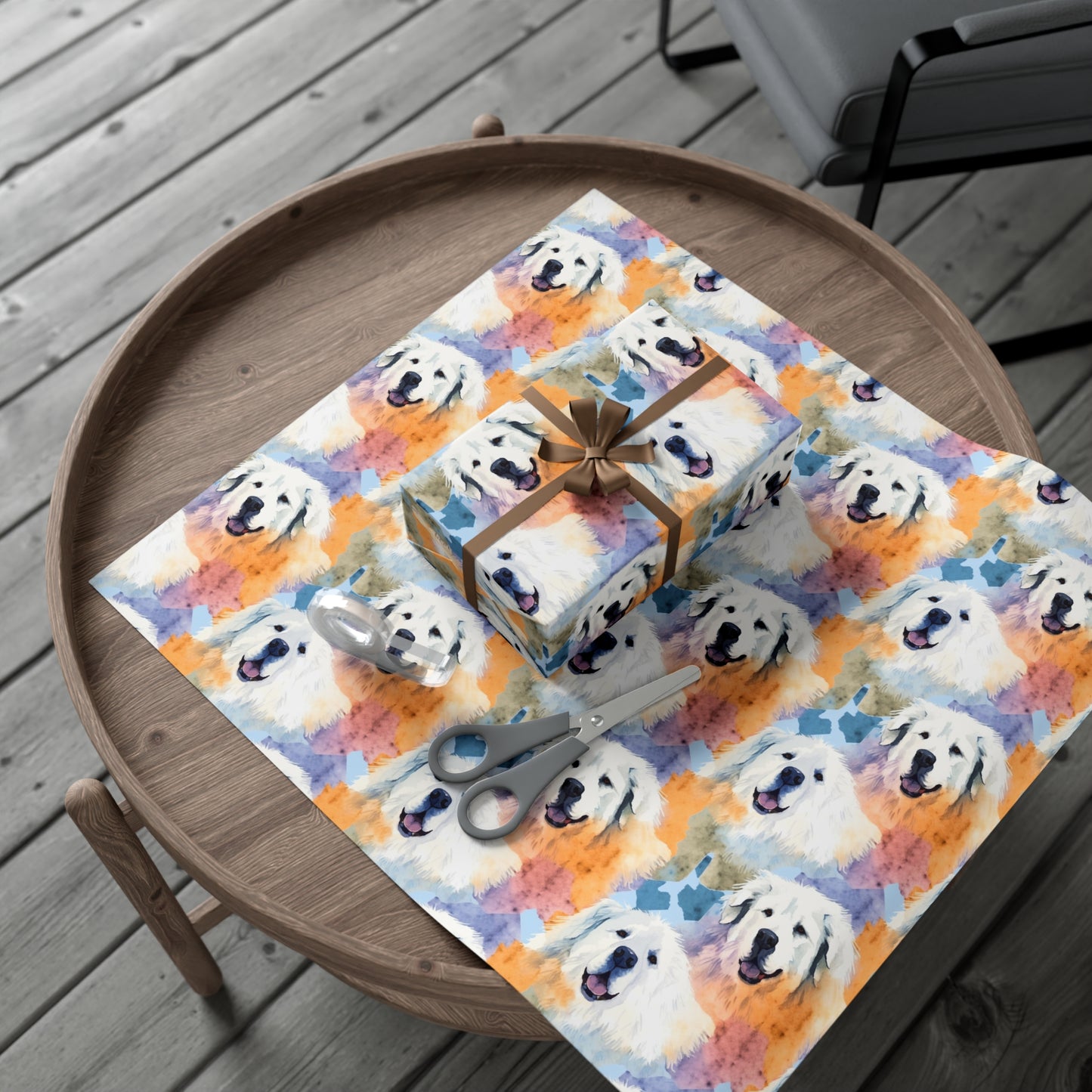 Impressionist Watercolor Great Pyrenees Dogs - Eco-Friendly Gift Wrapping Paper