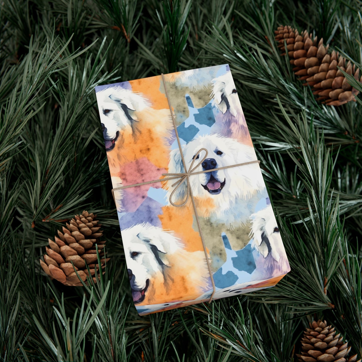 Impressionist Watercolor Great Pyrenees Dogs - Eco-Friendly Gift Wrapping Paper