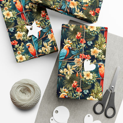 Tropical Macaw Parrot Escape - Eco-Friendly Gift Wrapping Paper