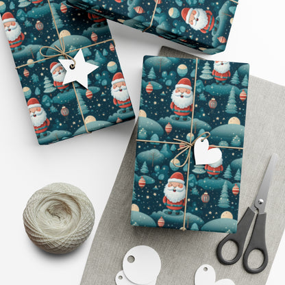 Jolly Santas - Eco-Friendly Christmas Gift Wrapping Paper