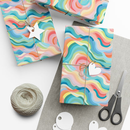 Eco-Friendly Rainbow Daydream Wrapping Paper | Abstract Modern Design