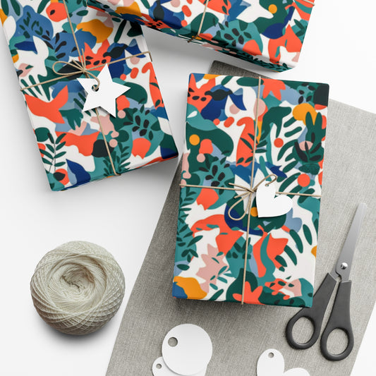 Matisse-Inspired Colorful Papercuts - Eco-Friendly Gift Wrapping Paper