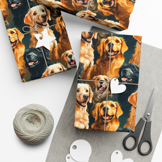 For the Love of Labs - Joyful Labrador Retrievers - Eco-Friendly Gift Wrapping Paper