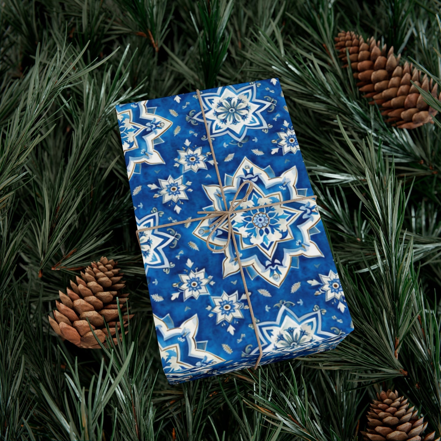 Dutch Blue Delftware-Inspired Wrapping Paper | Recycled & Made in USA Gift Wrap