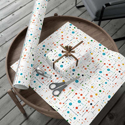 Modern Geometric Wrapping Paper - Vector Shapes with Arrows and Dots Design