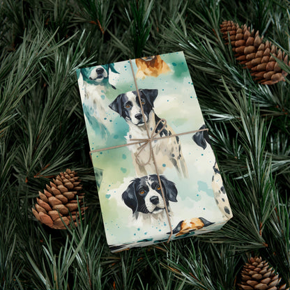 Elegant Dalmatian Watercolor Wrapping Paper - Beautiful Dog-Themed Recycled Gift Wrap