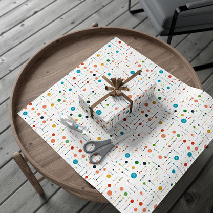 Modern Geometric Wrapping Paper - Vector Shapes with Arrows and Dots Design