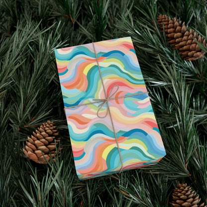 Eco-Friendly Rainbow Daydream Wrapping Paper | Abstract Modern Design