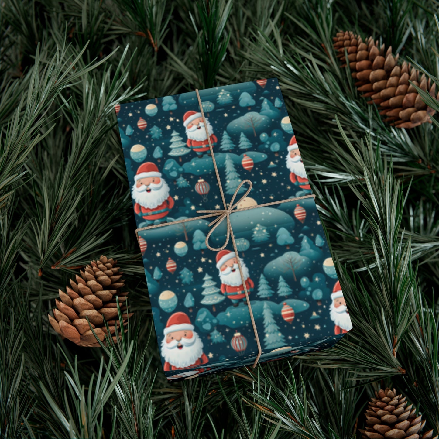 Jolly Santas - Eco-Friendly Christmas Gift Wrapping Paper