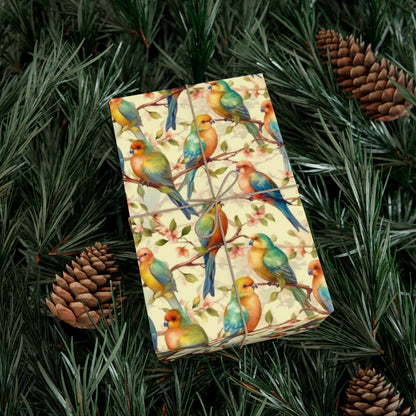 Valentine's Lovebirds Wrapping Paper | Printed in the USA | Recycled Material