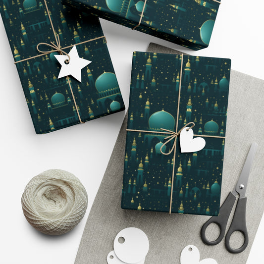 Stately Eid al-Fitr Wrapping Paper - Dignified Design for Muslim Celebration