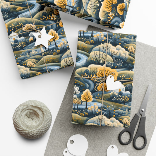 Elegant Fantasy Landscape Gift Wrapping Paper - Moody Scenic Design for Birthdays & Special Moments