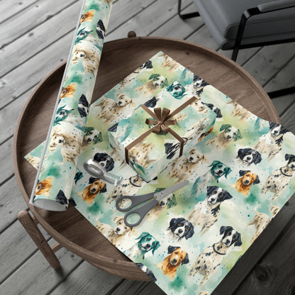 Elegant Dalmatian Watercolor Wrapping Paper - Beautiful Dog-Themed Recycled Gift Wrap