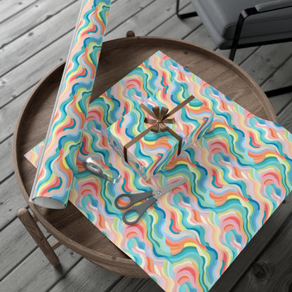 Eco-Friendly Rainbow Daydream Wrapping Paper | Abstract Modern Design