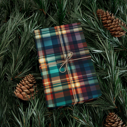 Modern Dark Scottish Tartan Plaid Gift Wrap - Artistic Design Wrapping Paper