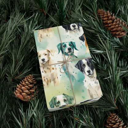 Elegant Dalmatian Watercolor Wrapping Paper - Beautiful Dog-Themed Recycled Gift Wrap