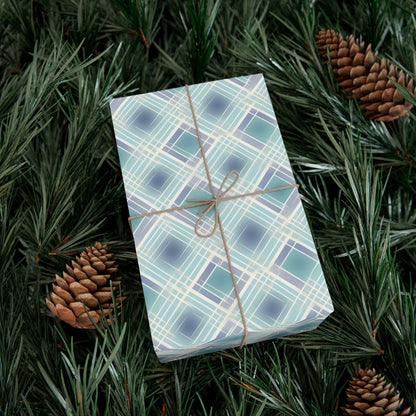 Pastel Plaid Wrapping Paper - Subtle Crosshatch Design - UL Ceritifed Ink - Recycled - US Made